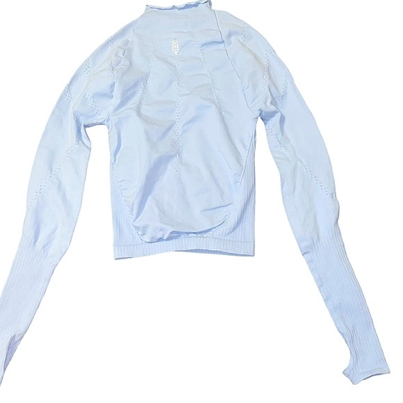Free People Good Karma High-Neck Layer in Baby Blue XS/S NWOT - Picture 7 of 15